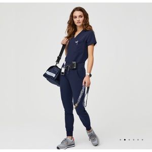 Figs Navy Blue Scrub Set